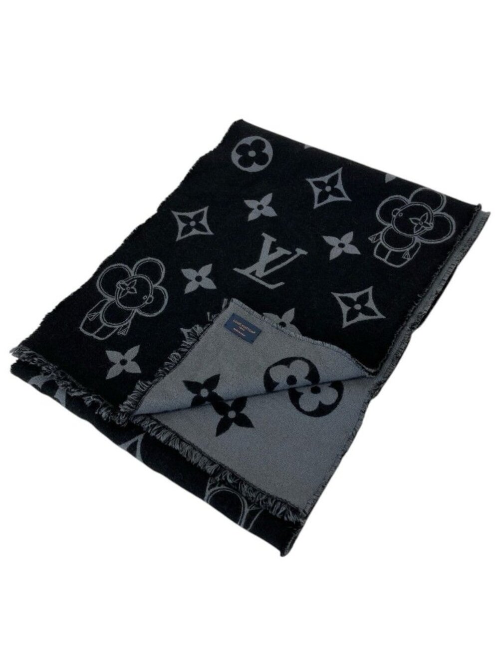 Louis Vuitton Scarf Monogram Vivienne Black